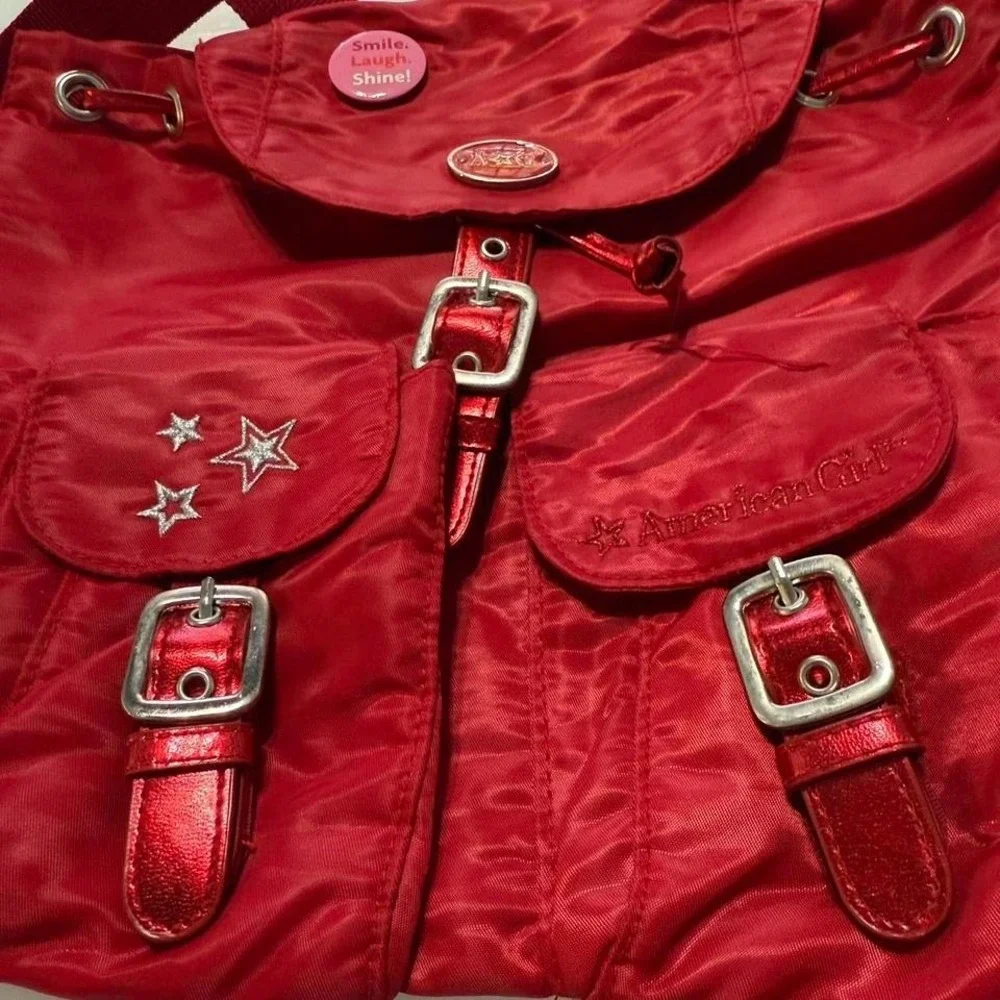 American Girl Doll Red‎ Nylon Backpack Purse – Vintage Accessory